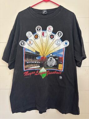 Vintage Negro League Baseball Graphic Tee - Black